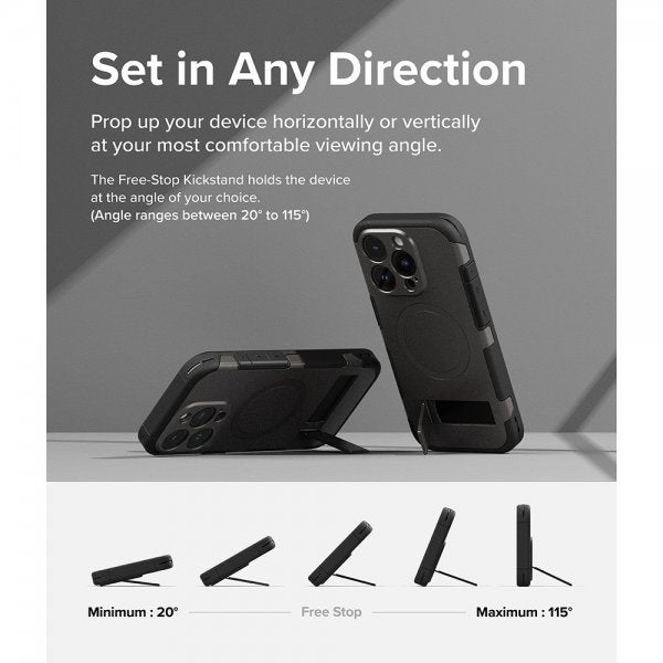 Ringke iPhone 15 Pro Max Deksel Alles MagSafe Gun Metal