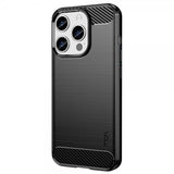 Mofi iPhone 15 Pro Max Deksel Børstet Karbonfibertekstur Svart
