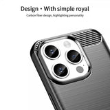 Mofi iPhone 15 Pro Max Deksel Børstet Karbonfibertekstur Svart