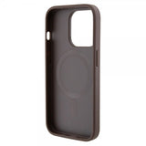 Guess iPhone 15 Pro Max Deksel Bottom Stripe MagSafe Brun