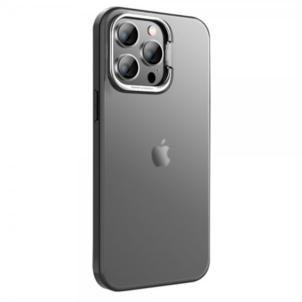 X-Level iPhone 15 Pro Max Deksel Camera Frame Kickstand Svart