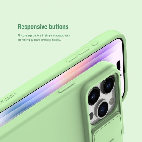 Nillkin iPhone 15 Pro Max Deksel CamShield Silky Lysegrønn