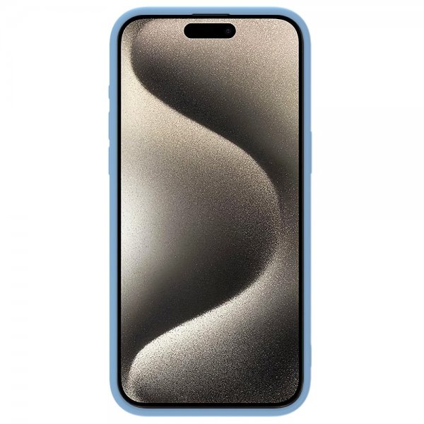 Nillkin iPhone 15 Pro Max Deksel CamShield Silky MagSafe Lyseblå