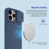 Nillkin iPhone 15 Pro Max Deksel CamShield Silky MagSafe Lyseblå