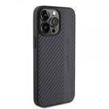 Mercedes Benz iPhone 15 Pro Max Deksel Carbon Effect Leather Stripe AMG Svart