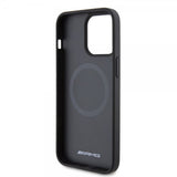 Mercedes Benz iPhone 15 Pro Max Deksel Carbon Effect Leather Stripe AMG Svart