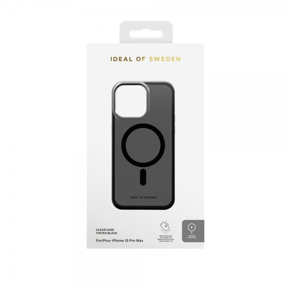 Ideal of Sweden iPhone 15 Pro Max Deksel Clear Case MagSafe Tinted Black