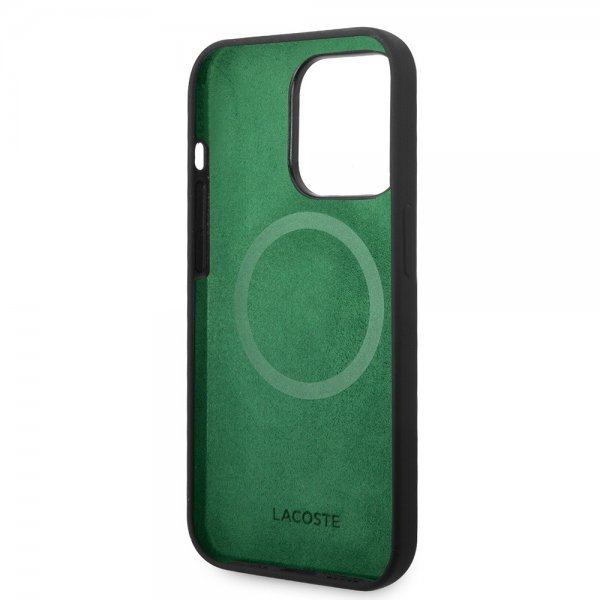 Lacoste iPhone 15 Pro Max Deksel Croc Logo MagSafe Svart