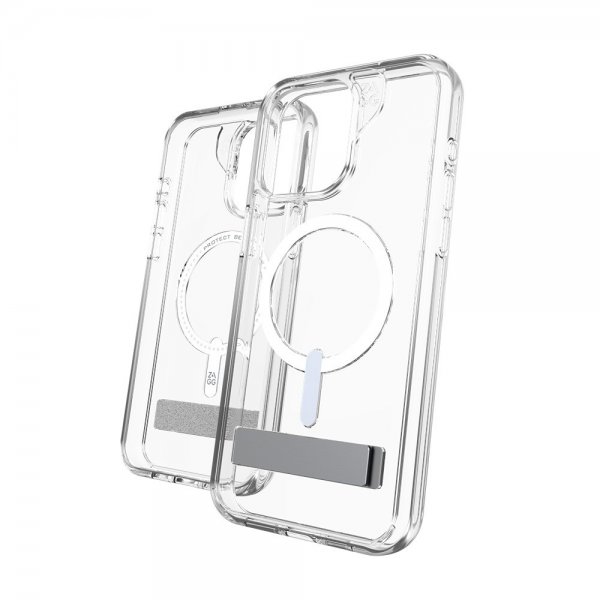 Zagg iPhone 15 Pro Max Deksel Crystal Palace Snap Kickstand Clear