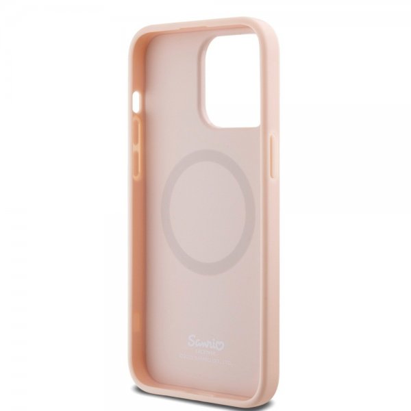 Hello Kitty iPhone 15 Pro Max Deksel Debossed Logo MagSafe Rosa