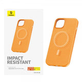 Baseus iPhone 15 Pro Max Deksel Fauxther Series MagSafe Oransje