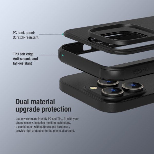 Nillkin iPhone 15 Pro Max Deksel Frosted Shield Pro MagSafe Blå
