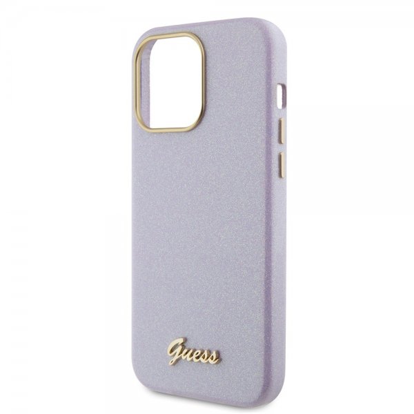 Guess iPhone 15 Pro Max Deksel Full Glitter Wrapped Lilac