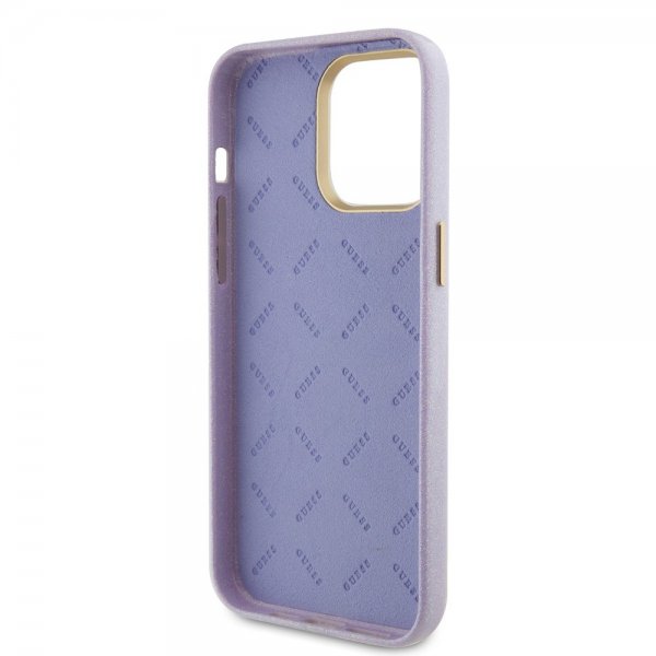 Guess iPhone 15 Pro Max Deksel Full Glitter Wrapped Lilac