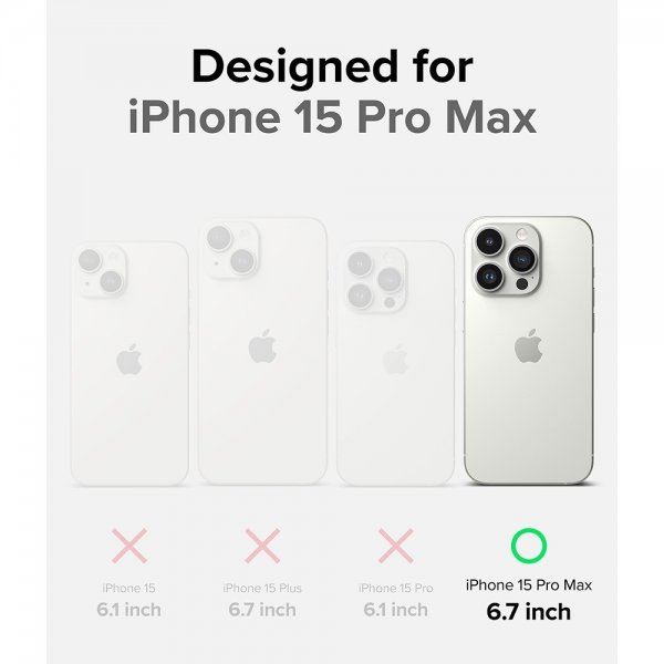 Ringke iPhone 15 Pro Max Deksel Fusion Bold Matte Gray