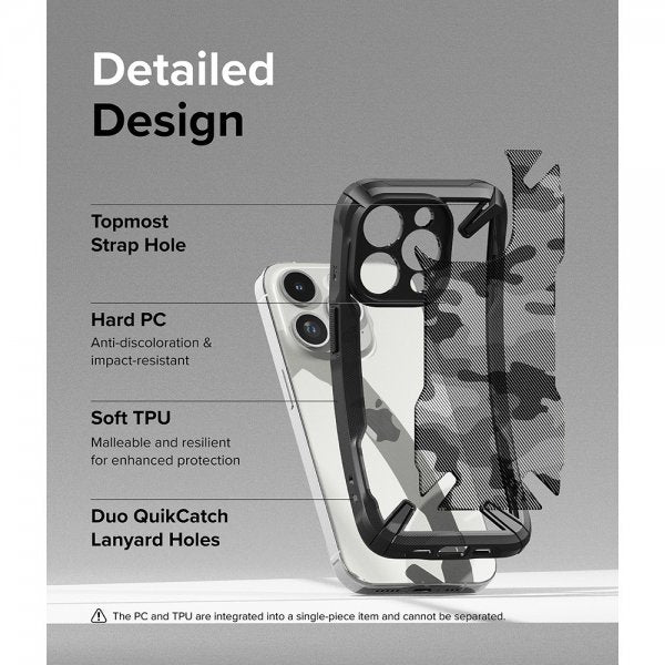 Ringke iPhone 15 Pro Max Deksel Fusion X Design Camo Black