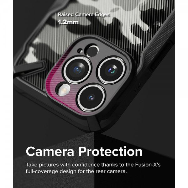 Ringke iPhone 15 Pro Max Deksel Fusion X Design Camo Black