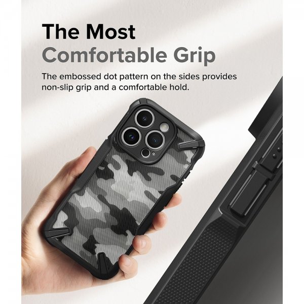 Ringke iPhone 15 Pro Max Deksel Fusion X Design Camo Black