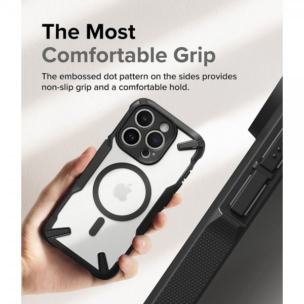 Ringke iPhone 15 Pro Max Deksel Fusion X Magnetic Matte Black