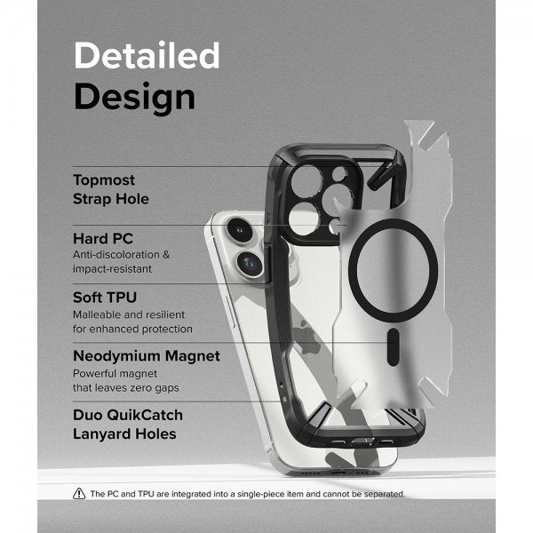 Ringke iPhone 15 Pro Max Deksel Fusion X Magnetic Matte Black