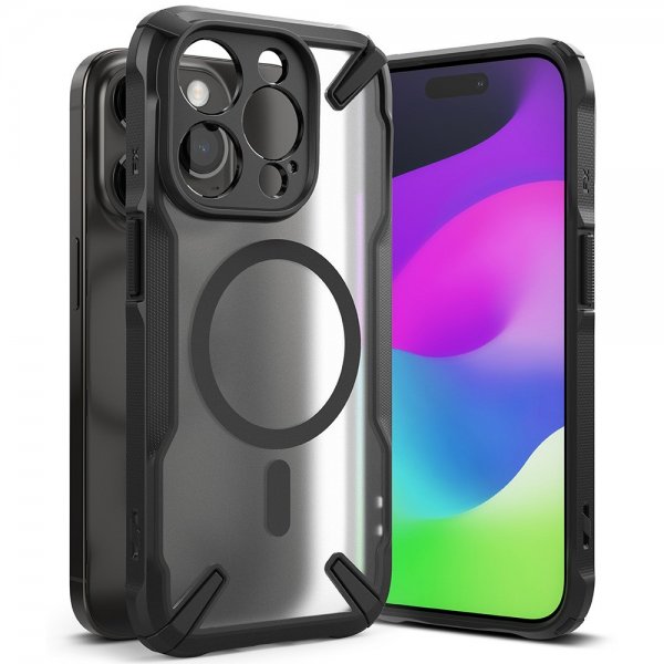 Ringke iPhone 15 Pro Max Deksel Fusion X Magnetic Matte Black