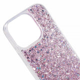 iPhone 15 Pro Max Deksel Glitterpaljetter Rosa