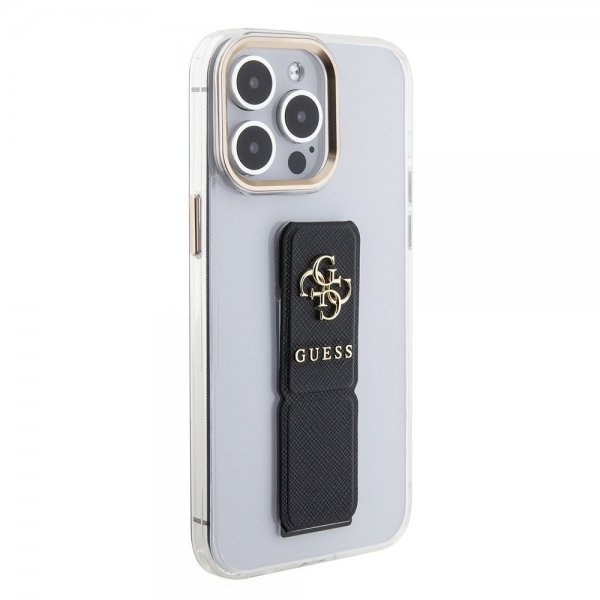 Guess iPhone 15 Pro Max Deksel Grip Stand Clear Transparent