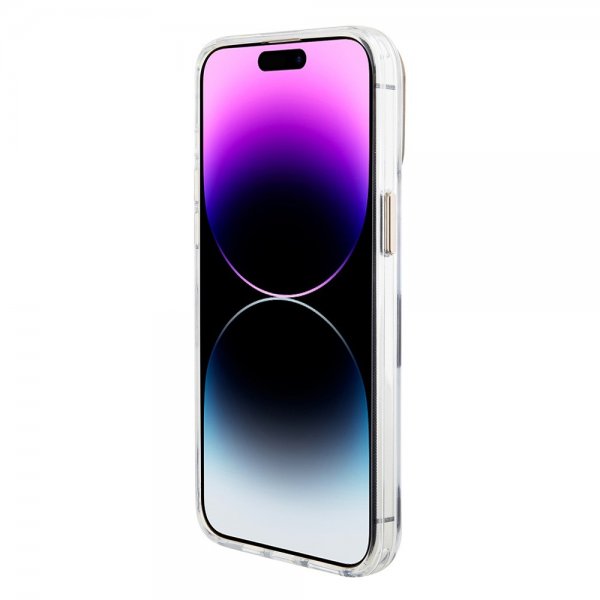 Guess iPhone 15 Pro Max Deksel Grip Stand Clear Transparent