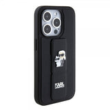 Karl Lagerfeld iPhone 15 Pro Max Deksel Grip Stand Function Svart