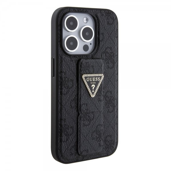 Guess iPhone 15 Pro Max Deksel Grip Stand Function Svart