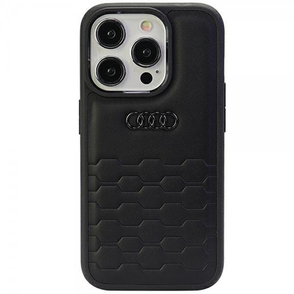 Audi iPhone 15 Pro Max Deksel GT Synthetic Leather Svart