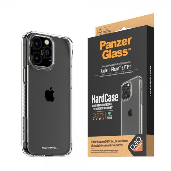PanzerGlass iPhone 15 Pro Max Deksel HardCase D3O Transparent