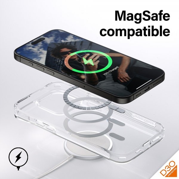 PanzerGlass iPhone 15 Pro Max Deksel HardCase MagSafe D3O Transparent