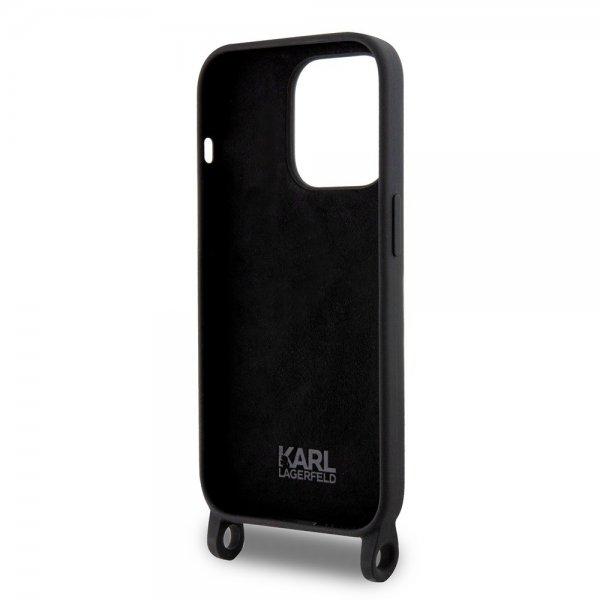 Karl Lagerfeld iPhone 15 Pro Max Deksel Ikonik Crossbody Svart