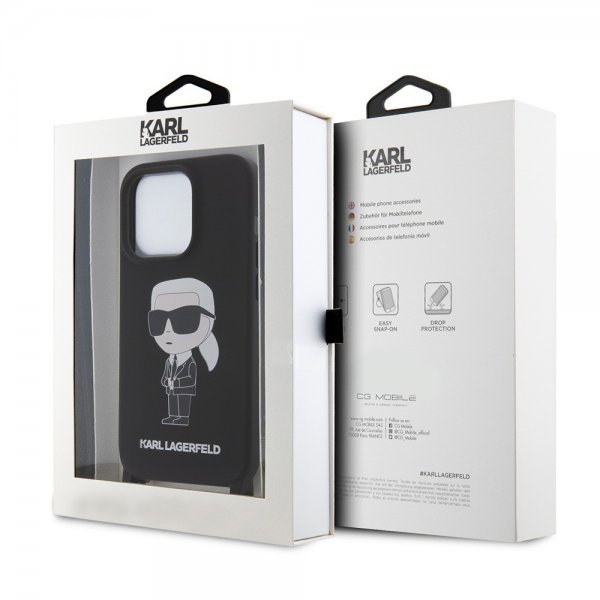 Karl Lagerfeld iPhone 15 Pro Max Deksel Ikonik Crossbody Svart