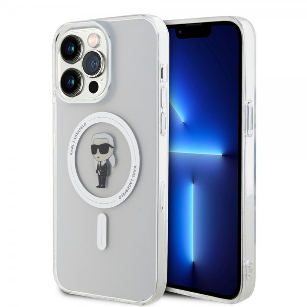 Karl Lagerfeld iPhone 15 Pro Max Deksel Ikonik MagSafe Transparent