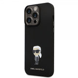 Karl Lagerfeld iPhone 15 Pro Max Deksel Ikonik Metal Pin Svart