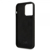 Karl Lagerfeld iPhone 15 Pro Max Deksel Ikonik Metal Pin Svart