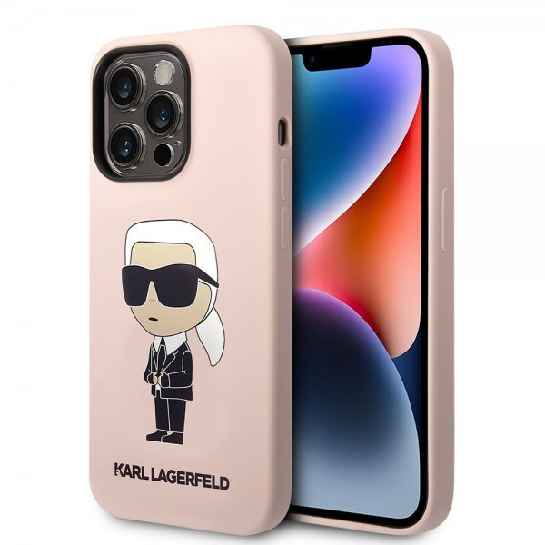 Karl Lagerfeld iPhone 15 Pro Max Deksel Ikonik NFT Rosa