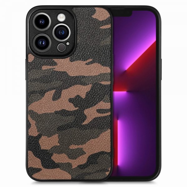 iPhone 15 Pro Max Deksel Kamuflasje Brun