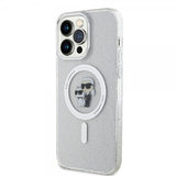Karl Lagerfeld iPhone 15 Pro Max Deksel Karl & Choupette Glitter MagSafe Transparent