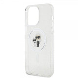 Karl Lagerfeld iPhone 15 Pro Max Deksel Karl & Choupette Glitter MagSafe Transparent