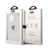 Karl Lagerfeld iPhone 15 Pro Max Deksel Karl & Choupette Glitter MagSafe Transparent