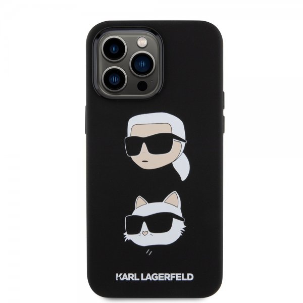 Karl Lagerfeld iPhone 15 Pro Max Deksel Karl & Choupette Svart