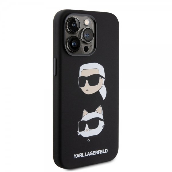 Karl Lagerfeld iPhone 15 Pro Max Deksel Karl & Choupette Svart