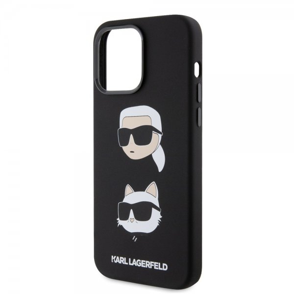 Karl Lagerfeld iPhone 15 Pro Max Deksel Karl & Choupette Svart