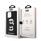 Karl Lagerfeld iPhone 15 Pro Max Deksel Karl & Choupette Svart