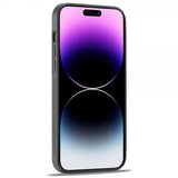 Lc.Imeeke iPhone 15 Pro Max Deksel Karbonfibertekstur Rød Stripe Svart