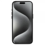 Qialino iPhone 15 Pro Max Deksel Kunstlæder MagSafe Svart