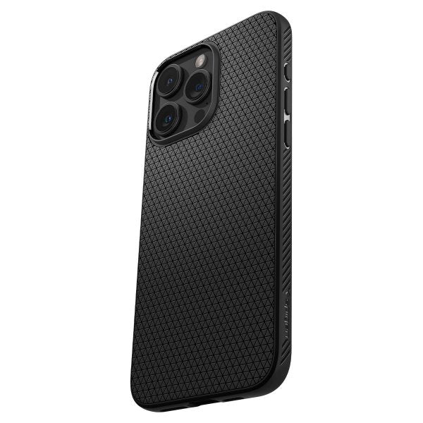 Spigen iPhone 15 Pro Max Deksel Liquid Air Matte Black